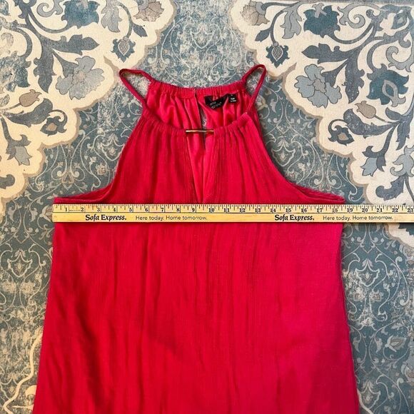 Mlle Gabrielle 1XL Dark Pink Dress Hi-Low Layered Very Sexy LikeβNEW - Picture 5 of 10